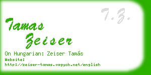 tamas zeiser business card